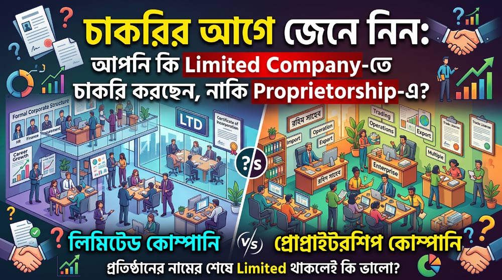চাকরির জন্য কোন কম্পানি ভালো? লিমিটেড নাকি প্রোপাইটর